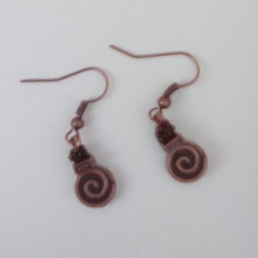 💮Copper Swirl v.2   Fashion  Earrings